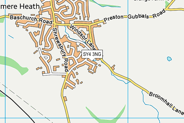 SY4 3NG map - OS VectorMap District (Ordnance Survey)