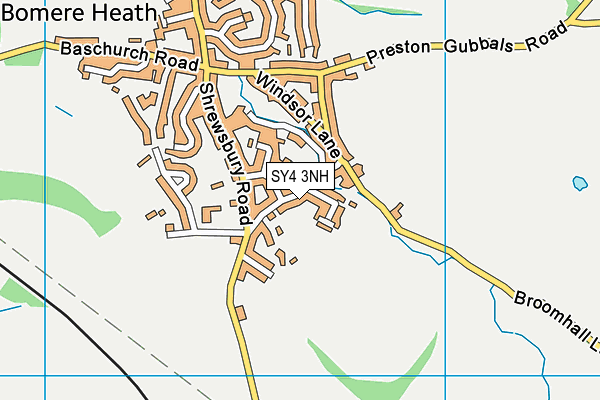 SY4 3NH map - OS VectorMap District (Ordnance Survey)