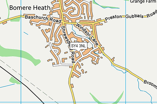 SY4 3NL map - OS VectorMap District (Ordnance Survey)