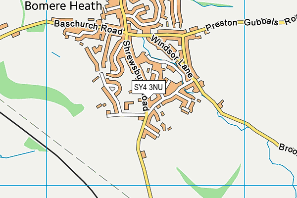 SY4 3NU map - OS VectorMap District (Ordnance Survey)