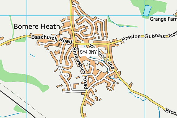 SY4 3NY map - OS VectorMap District (Ordnance Survey)