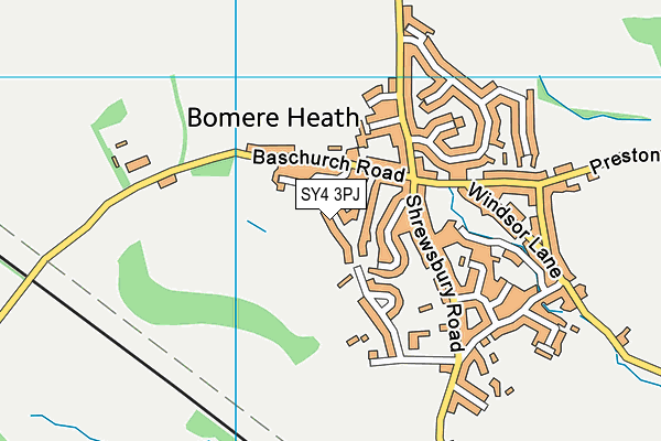 SY4 3PJ map - OS VectorMap District (Ordnance Survey)