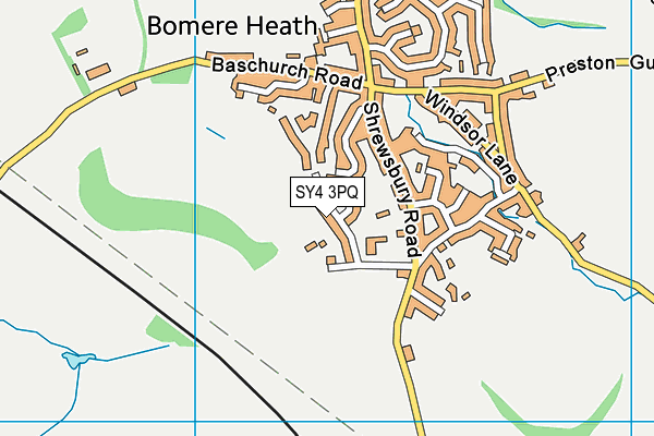 Bomere Heath CofE Primary School map (SY4 3PQ) - OS VectorMap District (Ordnance Survey)