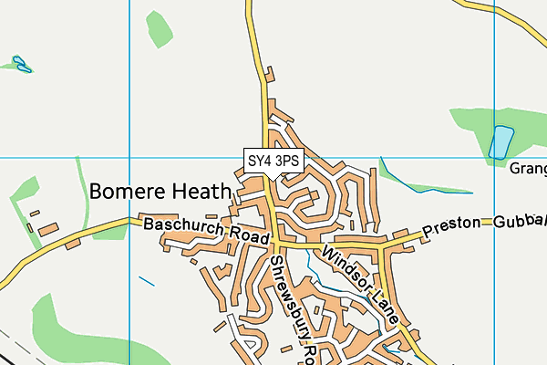 SY4 3PS map - OS VectorMap District (Ordnance Survey)