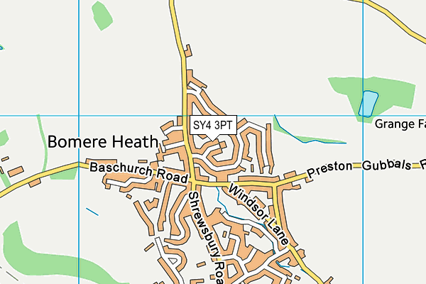 SY4 3PT map - OS VectorMap District (Ordnance Survey)