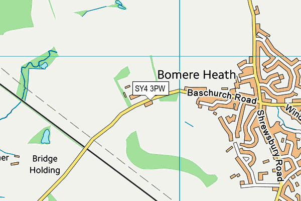 SY4 3PW map - OS VectorMap District (Ordnance Survey)