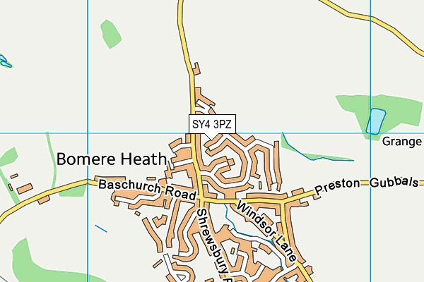 SY4 3PZ map - OS VectorMap District (Ordnance Survey)