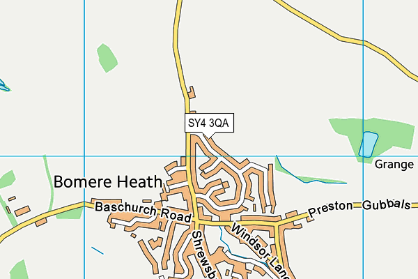 SY4 3QA map - OS VectorMap District (Ordnance Survey)