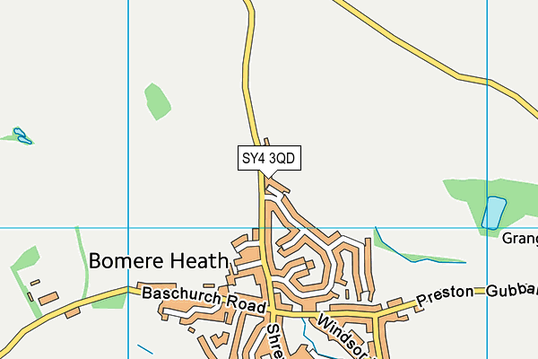 SY4 3QD map - OS VectorMap District (Ordnance Survey)