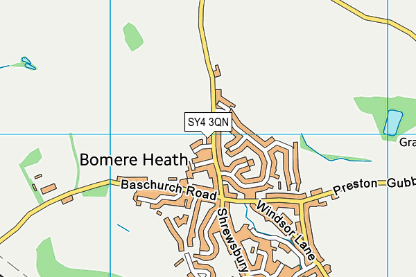 SY4 3QN map - OS VectorMap District (Ordnance Survey)