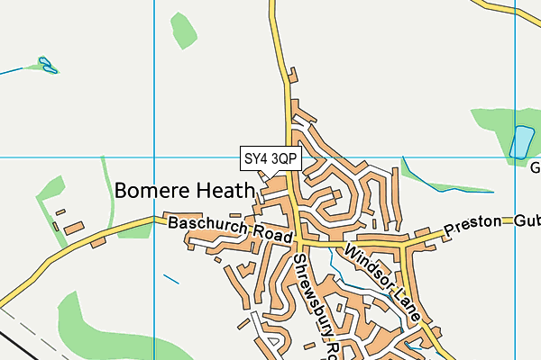 SY4 3QP map - OS VectorMap District (Ordnance Survey)