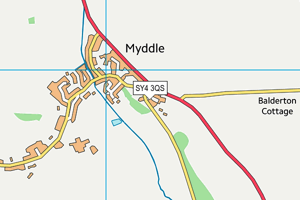 SY4 3QS map - OS VectorMap District (Ordnance Survey)