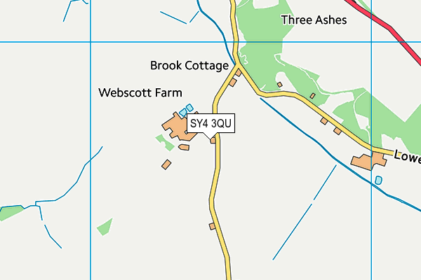 SY4 3QU map - OS VectorMap District (Ordnance Survey)