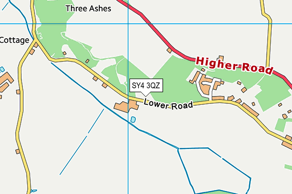 SY4 3QZ map - OS VectorMap District (Ordnance Survey)