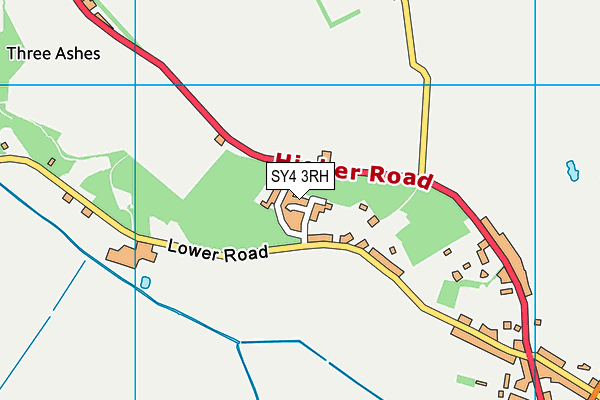 SY4 3RH map - OS VectorMap District (Ordnance Survey)