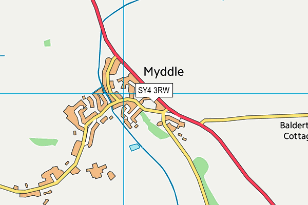 SY4 3RW map - OS VectorMap District (Ordnance Survey)