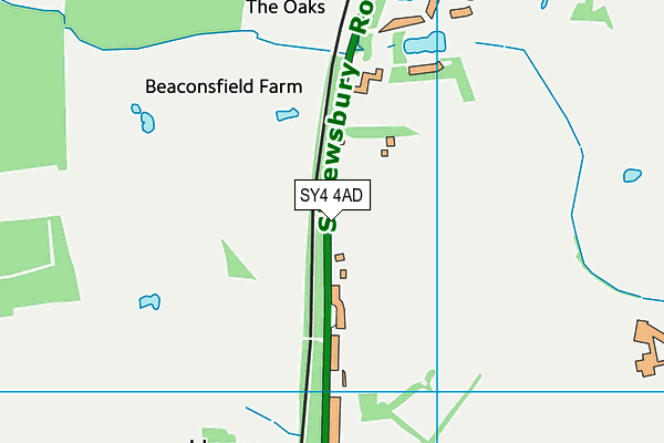 SY4 4AD map - OS VectorMap District (Ordnance Survey)