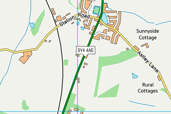 SY4 4AE map - OS VectorMap District (Ordnance Survey)