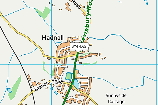 Hadnall Village Green map (SY4 4AG) - OS VectorMap District (Ordnance Survey)