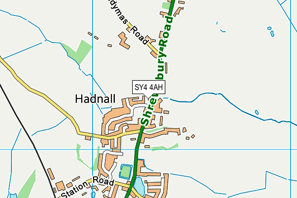 SY4 4AH map - OS VectorMap District (Ordnance Survey)