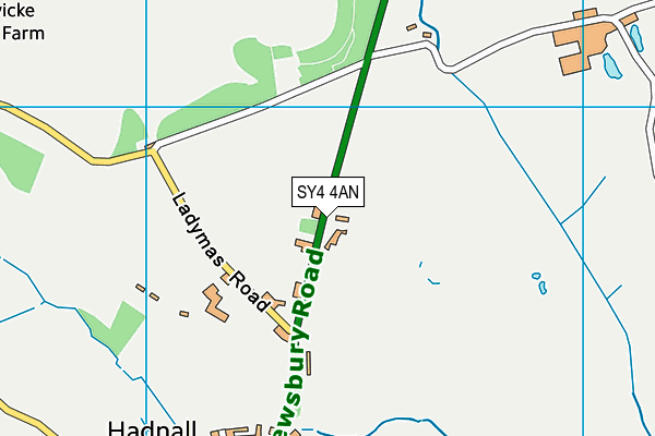 SY4 4AN map - OS VectorMap District (Ordnance Survey)