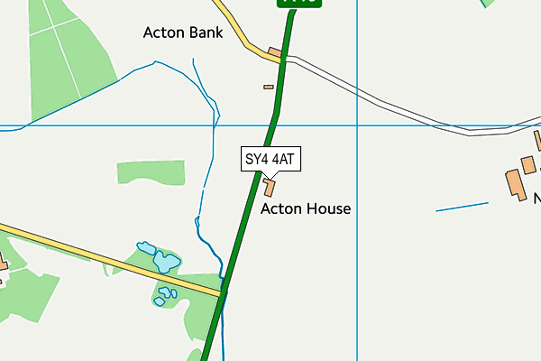 SY4 4AT map - OS VectorMap District (Ordnance Survey)