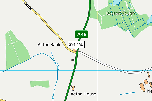 SY4 4AU map - OS VectorMap District (Ordnance Survey)