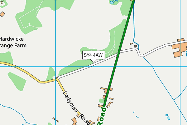 SY4 4AW map - OS VectorMap District (Ordnance Survey)