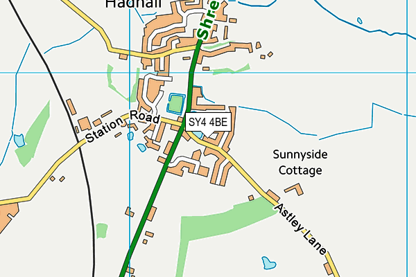 Hadnall CofE Primary School map (SY4 4BE) - OS VectorMap District (Ordnance Survey)