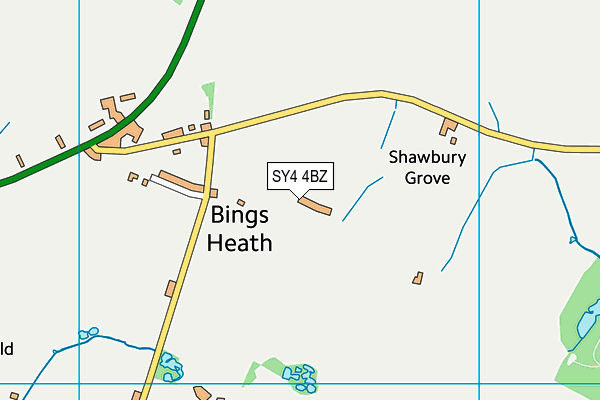 SY4 4BZ map - OS VectorMap District (Ordnance Survey)