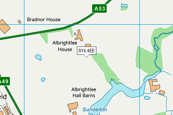 SY4 4EE map - OS VectorMap District (Ordnance Survey)