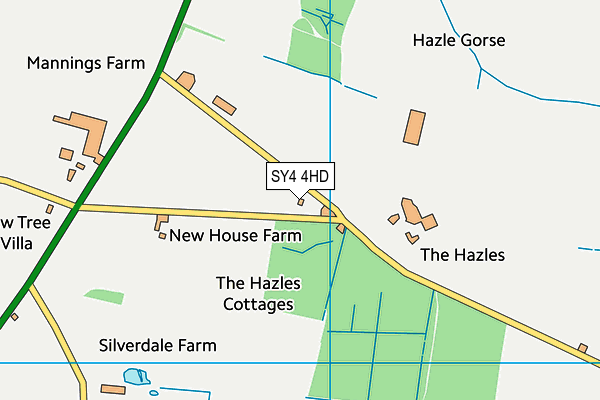 SY4 4HD map - OS VectorMap District (Ordnance Survey)