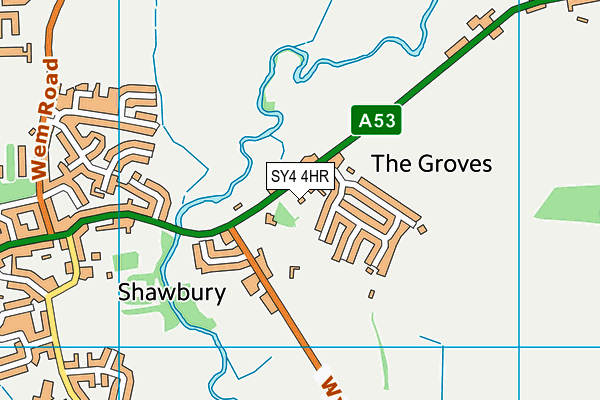 SY4 4HR map - OS VectorMap District (Ordnance Survey)