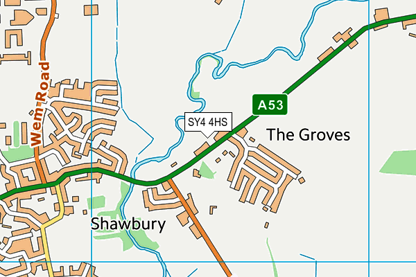 SY4 4HS map - OS VectorMap District (Ordnance Survey)