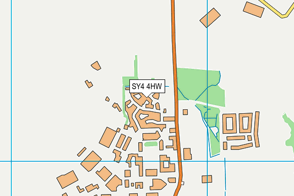 SY4 4HW map - OS VectorMap District (Ordnance Survey)