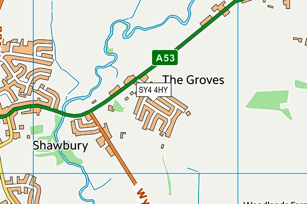 SY4 4HY map - OS VectorMap District (Ordnance Survey)