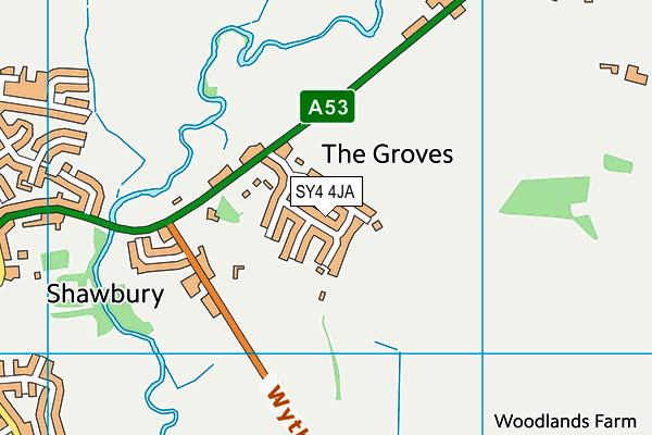 SY4 4JA map - OS VectorMap District (Ordnance Survey)