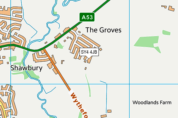 SY4 4JB map - OS VectorMap District (Ordnance Survey)