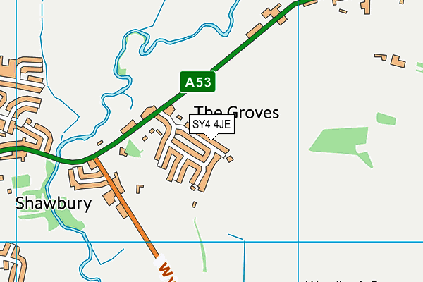 SY4 4JE map - OS VectorMap District (Ordnance Survey)