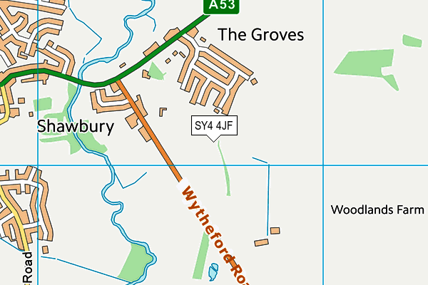 SY4 4JF map - OS VectorMap District (Ordnance Survey)