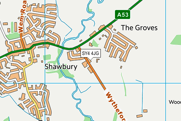 SY4 4JG map - OS VectorMap District (Ordnance Survey)
