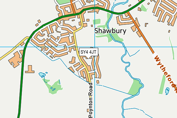 SY4 4JT map - OS VectorMap District (Ordnance Survey)