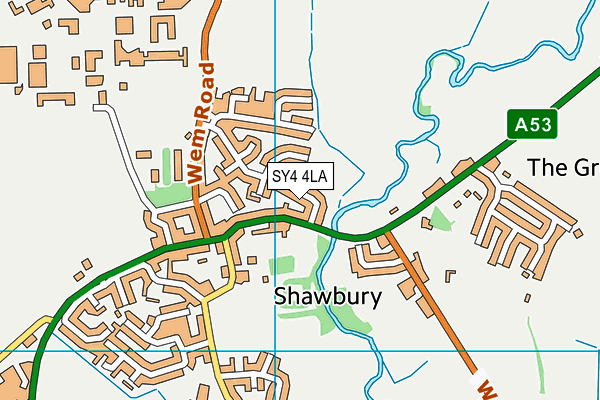 SY4 4LA map - OS VectorMap District (Ordnance Survey)