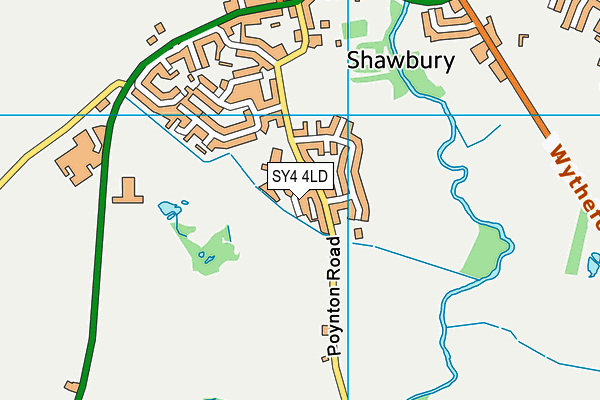 SY4 4LD map - OS VectorMap District (Ordnance Survey)