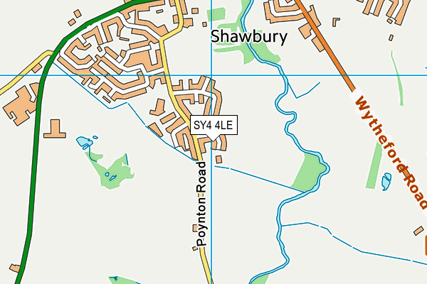 SY4 4LE map - OS VectorMap District (Ordnance Survey)