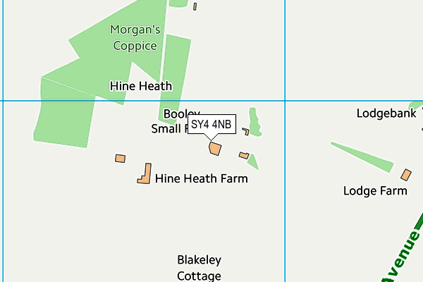 SY4 4NB map - OS VectorMap District (Ordnance Survey)