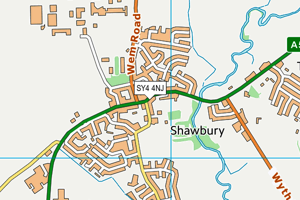 SY4 4NJ map - OS VectorMap District (Ordnance Survey)