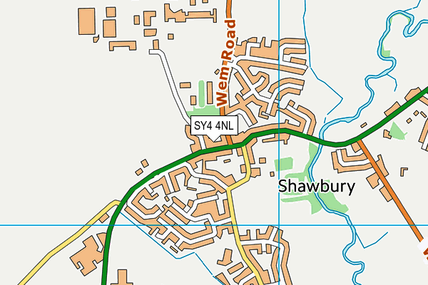 Shawbury United Community Sports And Recreational Centre map (SY4 4NL) - OS VectorMap District (Ordnance Survey)