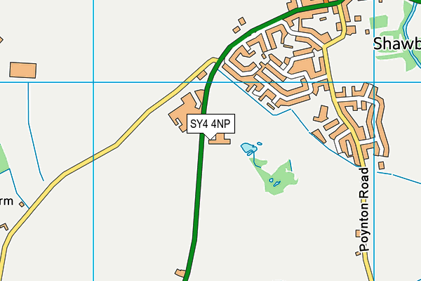 SY4 4NP map - OS VectorMap District (Ordnance Survey)