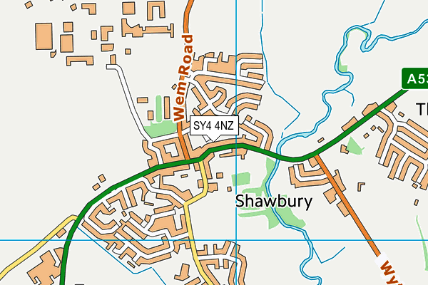 SY4 4NZ map - OS VectorMap District (Ordnance Survey)